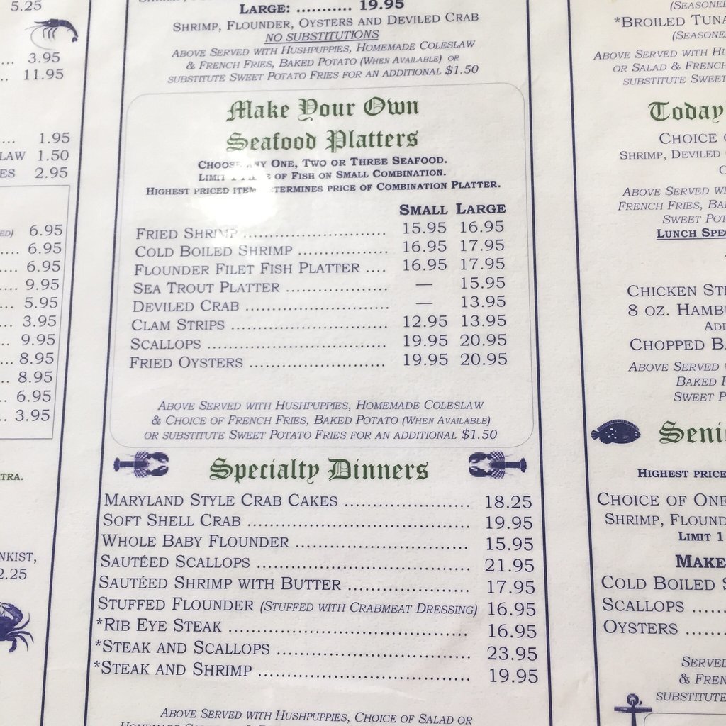 Captain Nance's Seafood menu photo