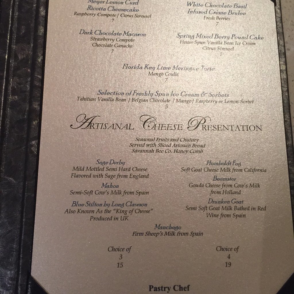 Azurea at One Ocean menu photo