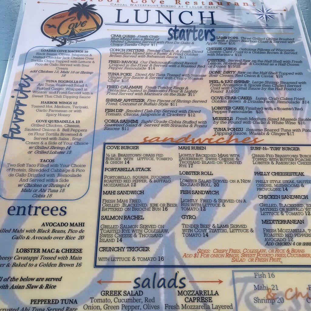 Harborcove Bar & Grill menu photo