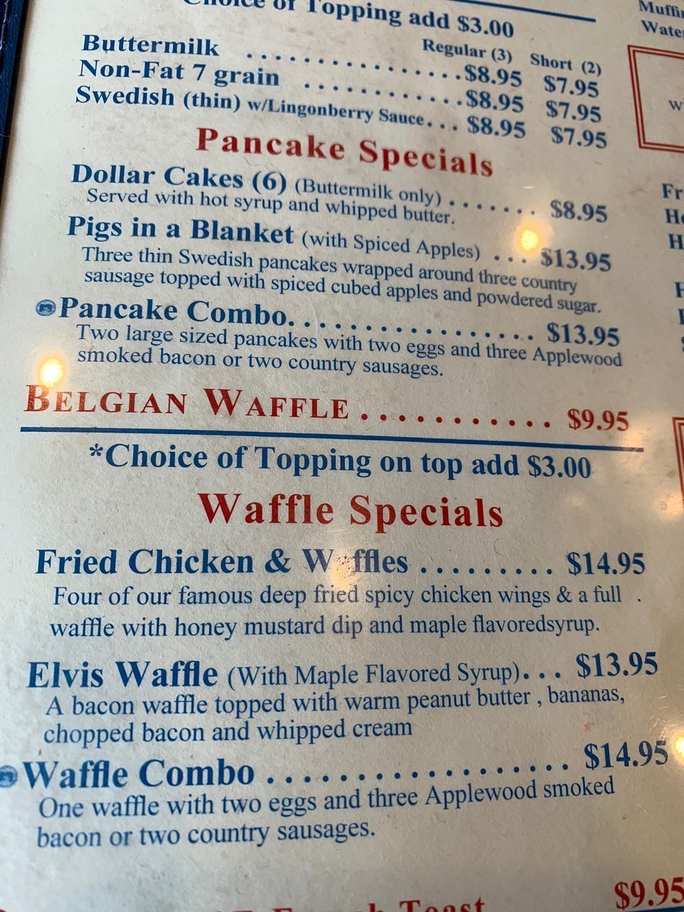Original Jack's Country Kitchen menu photo