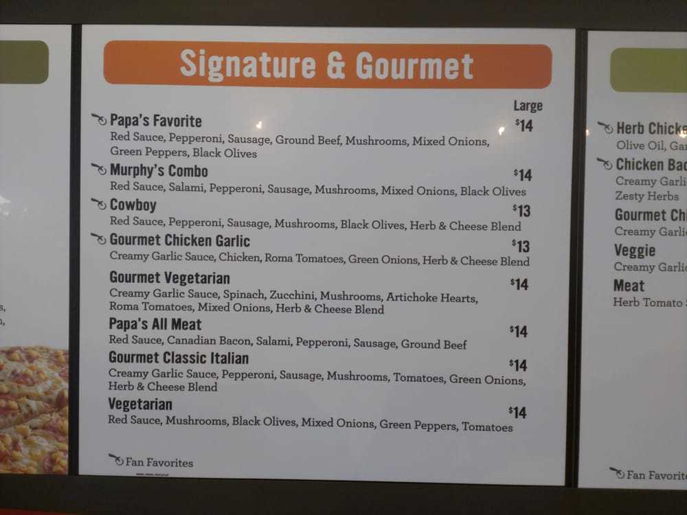 Papa Murphy's Take 'N' Bake Pizza menu photo