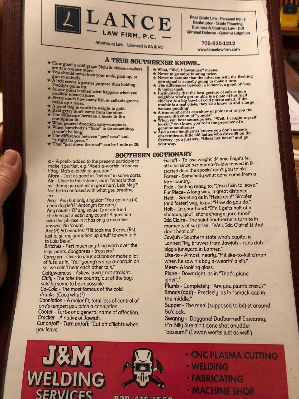 Mary's Southern Grill menu photo