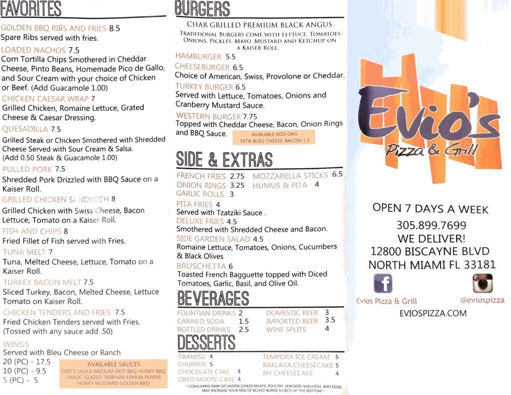 Evios Pizza & Grill