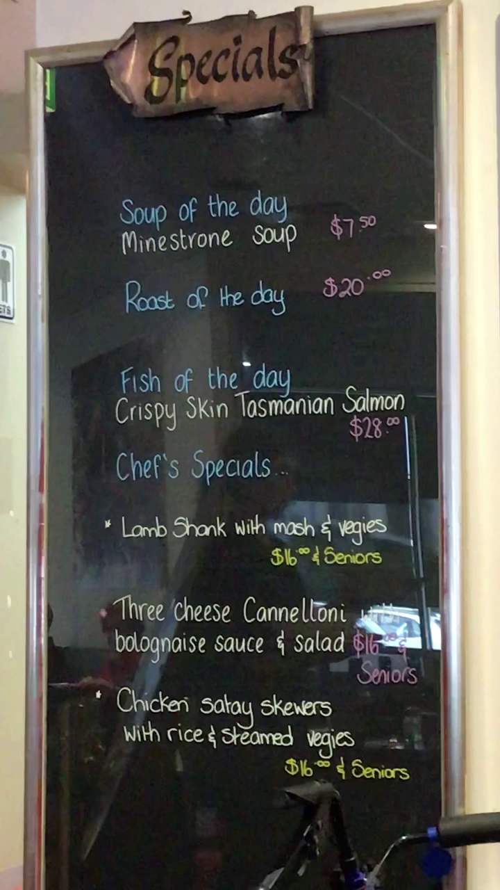 The Pascoe Vale RSL menu photo