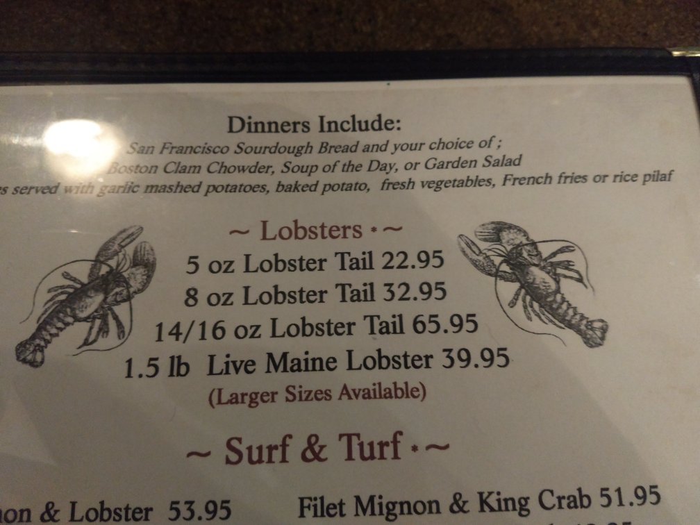 Rudy's Hideaway Lobster House & Bar menu photo