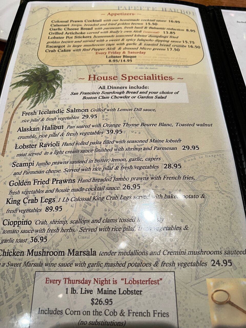 Rudy's Hideaway Lobster House & Bar menu photo