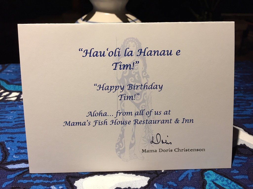 Mama's Fish House menu photo