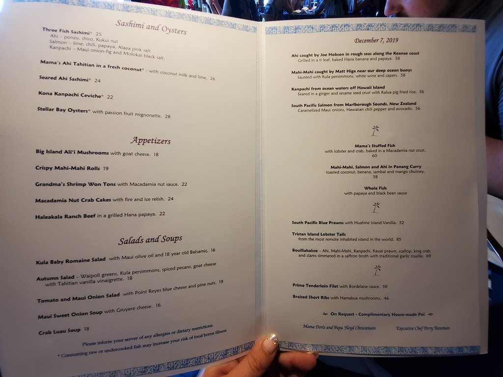 Mama's Fish House menu photo