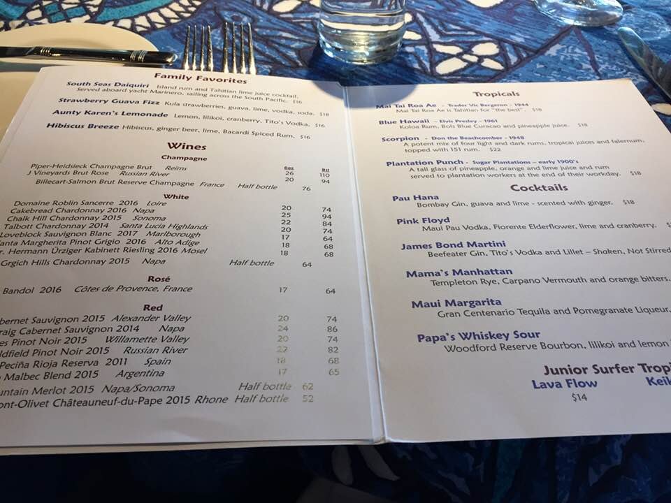 Mama's Fish House menu photo