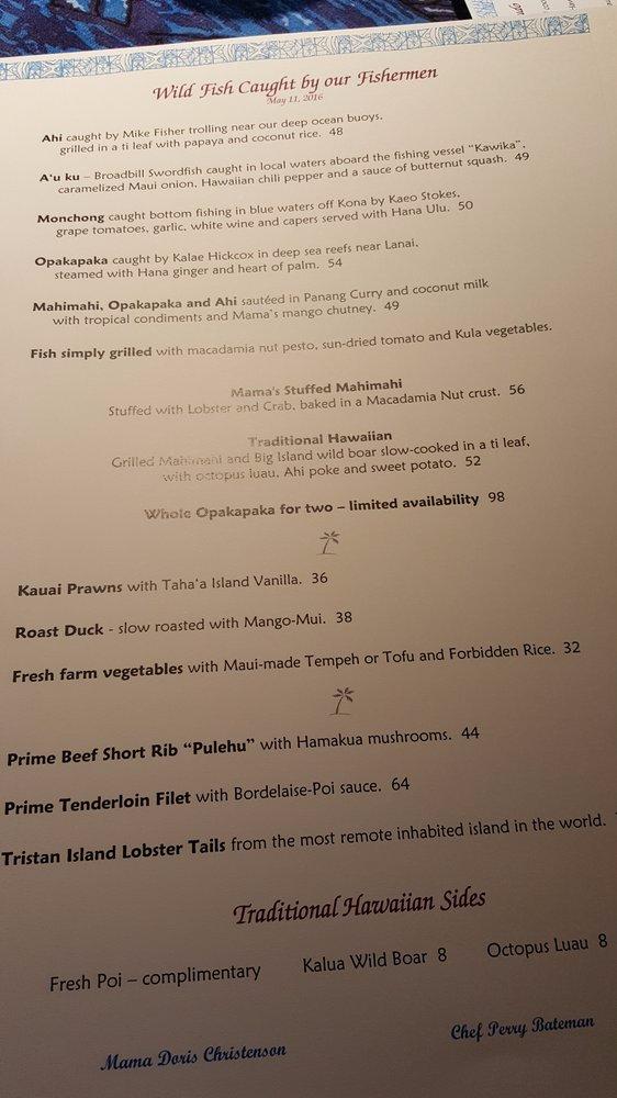 Mama's Fish House menu photo