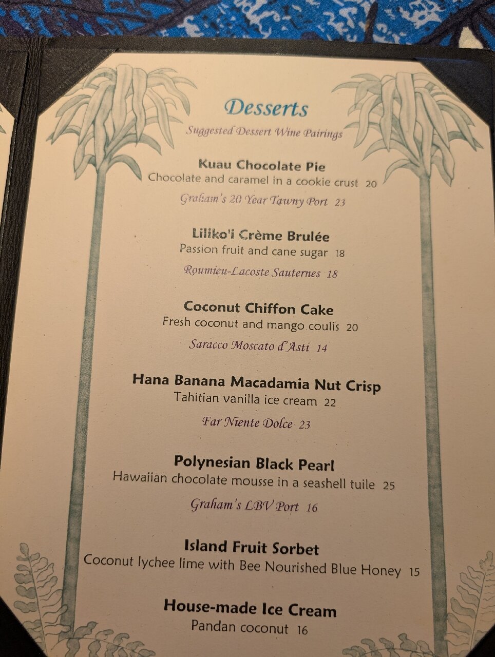 Mama's Fish House menu photo