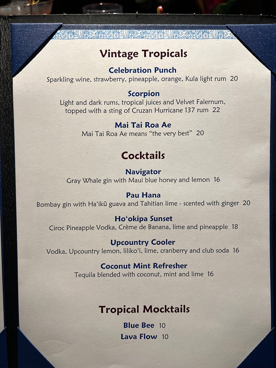 Mama's Fish House menu photo