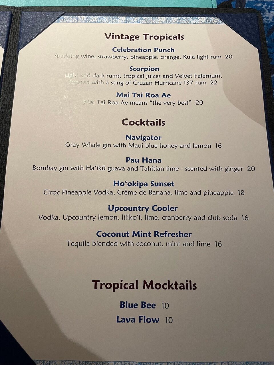 Mama's Fish House menu photo