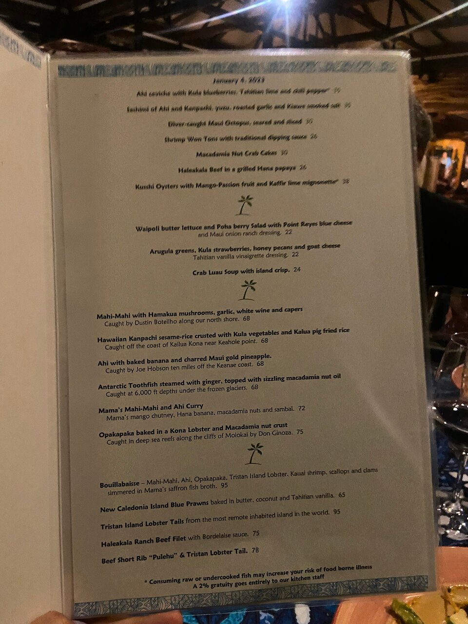 Mama's Fish House menu photo
