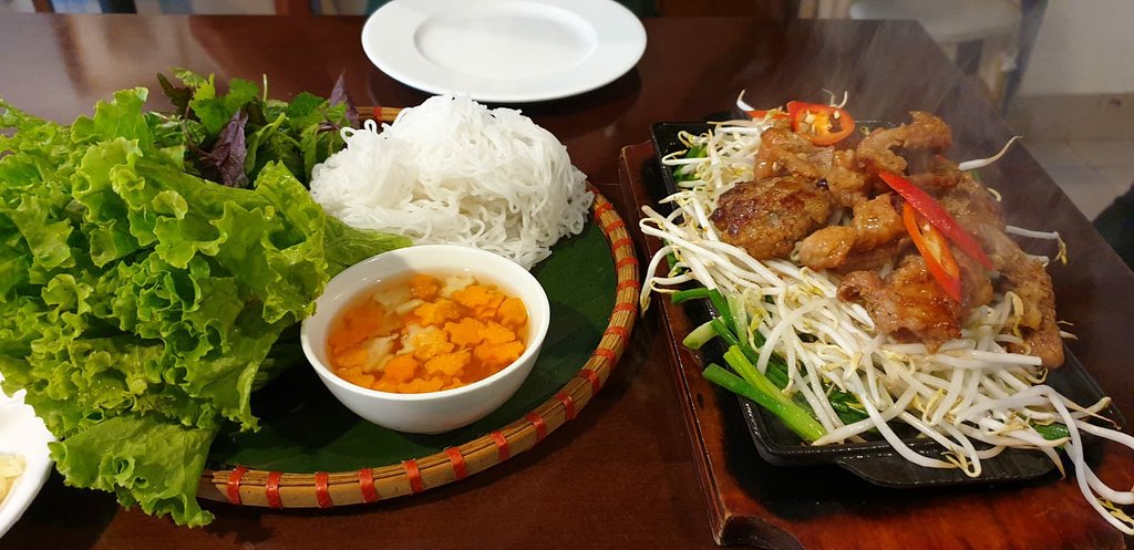 Traditional Fried Pork at Hoangs Vietnamese Restaurant - Vegan Food