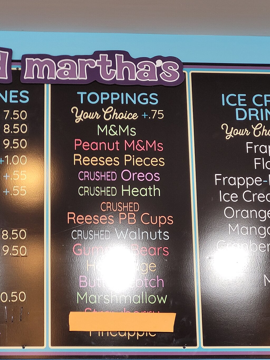 Mad Martha's menu photo