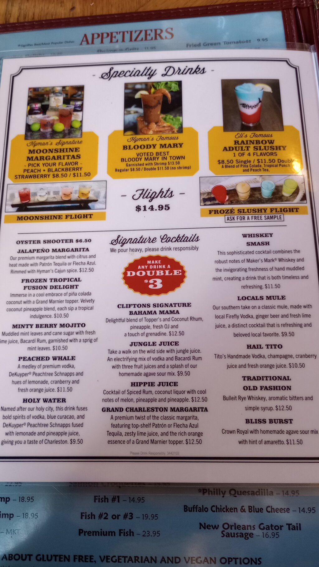 Hyman's Seafood menu photo