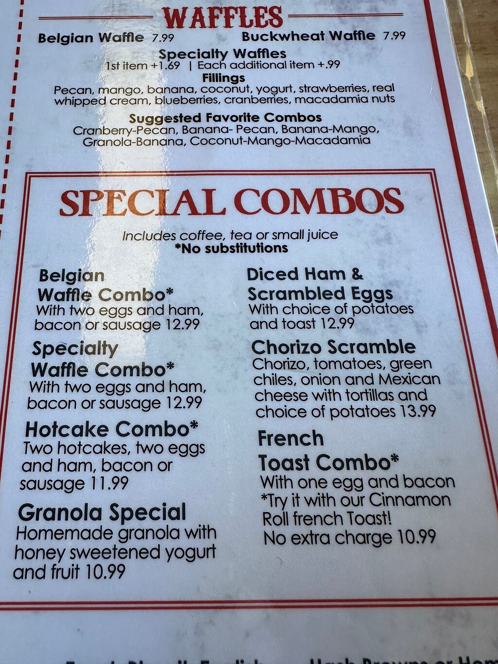 Dinner Bell Cafe menu photo