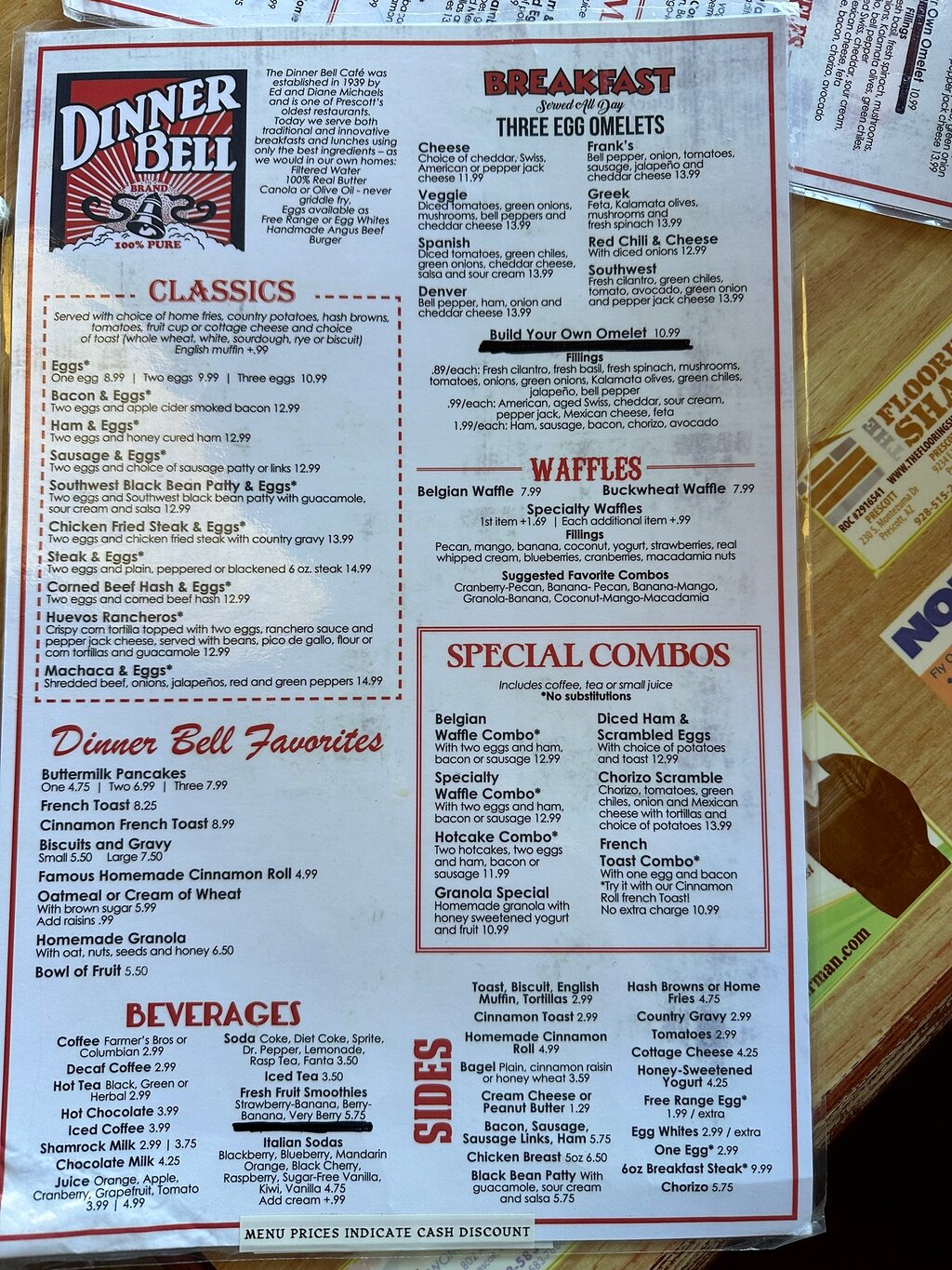 Dinner Bell Cafe menu photo