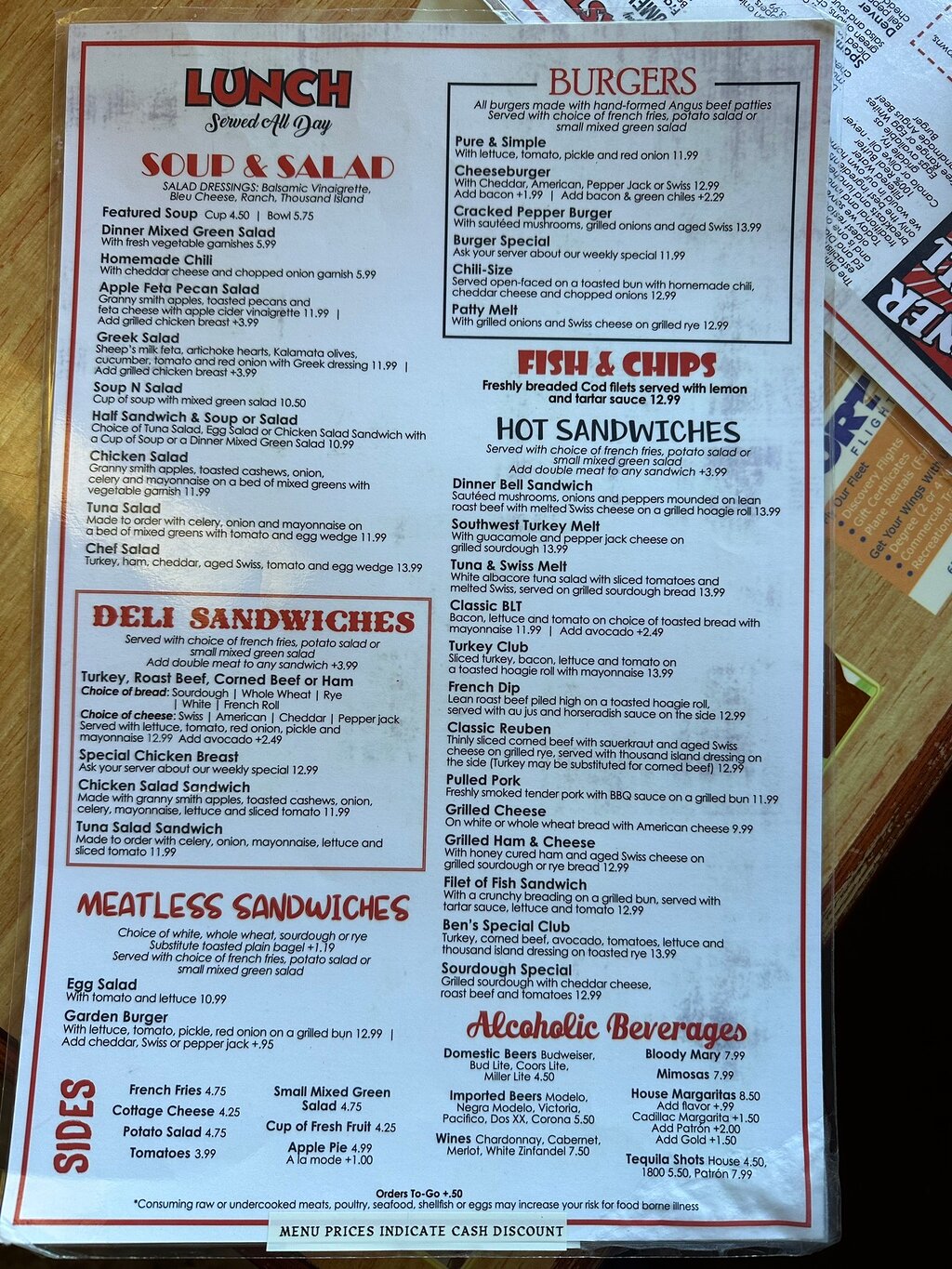 Dinner Bell Cafe menu photo