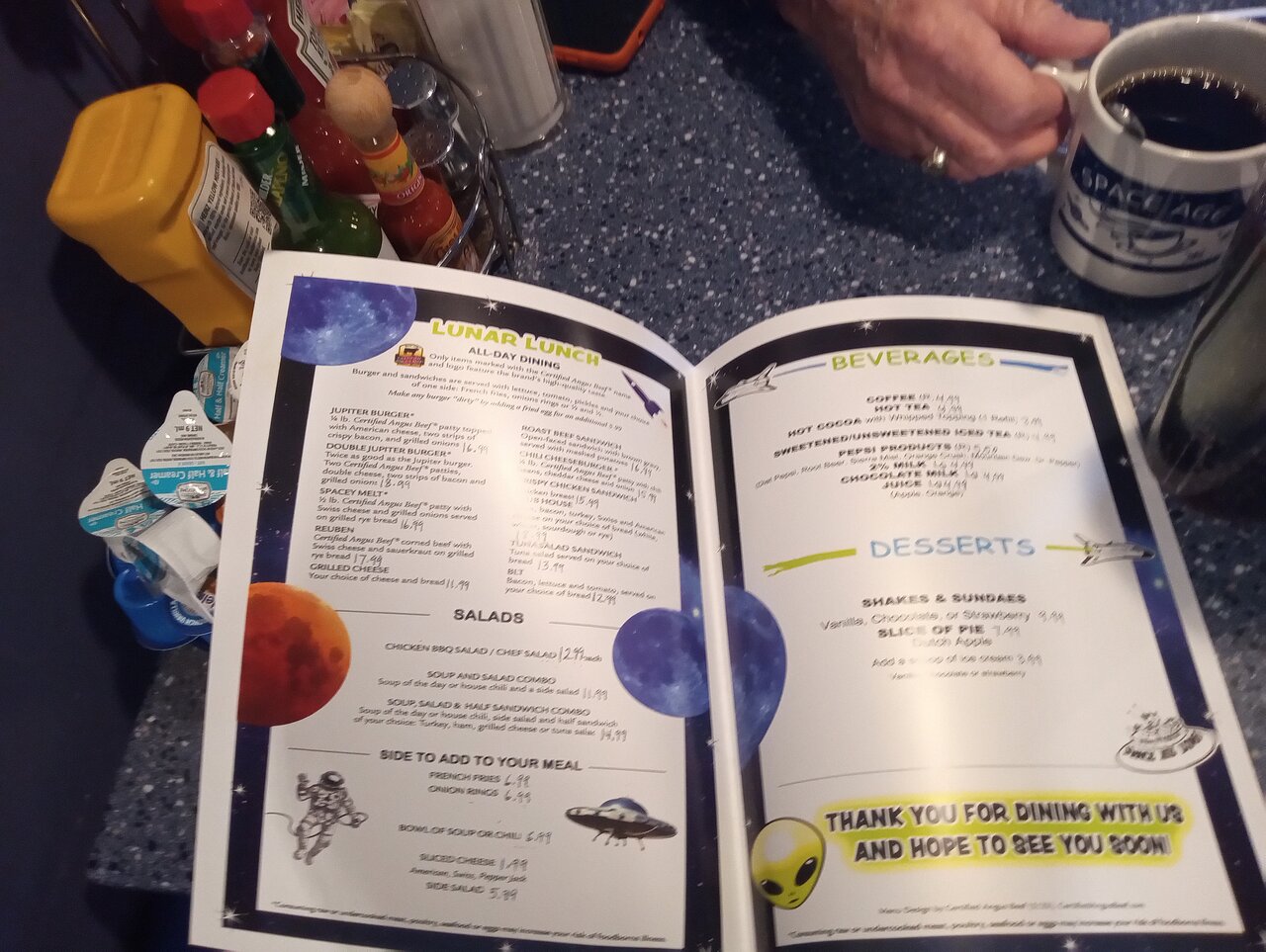 Space Age Restaurant menu photo