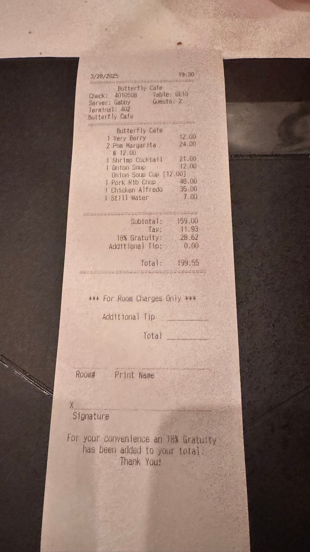 Butterfly Cafe menu photo