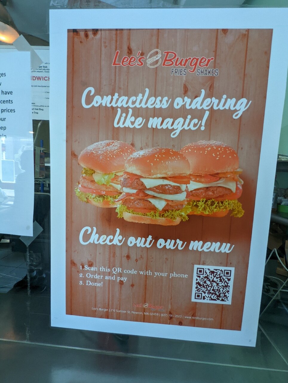 Lee's Burger Place menu photo