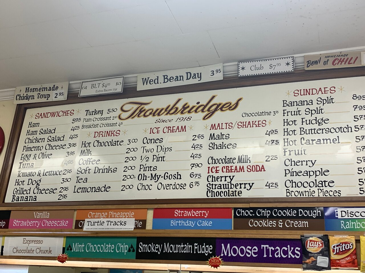 Trowbridge's menu photo