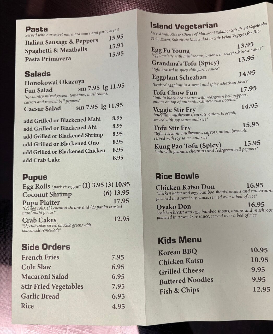 Honokowai Okazuya & Deli menu photo