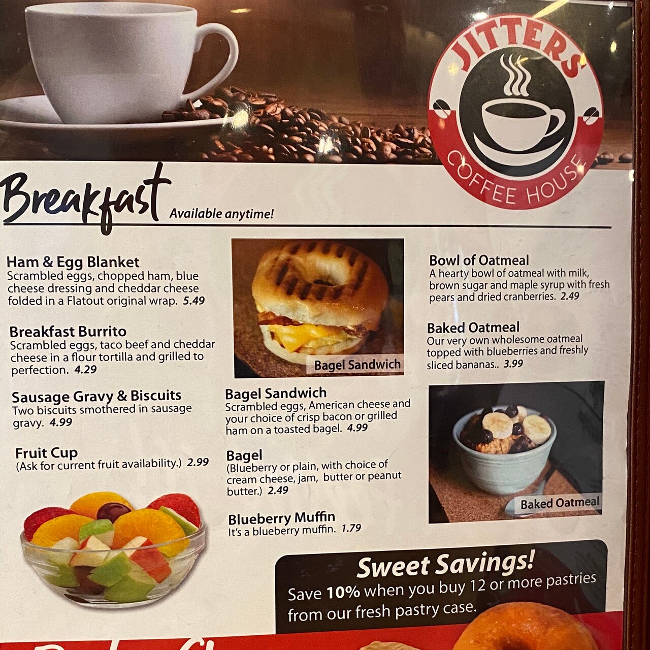 Jitters Coffee House menu photo
