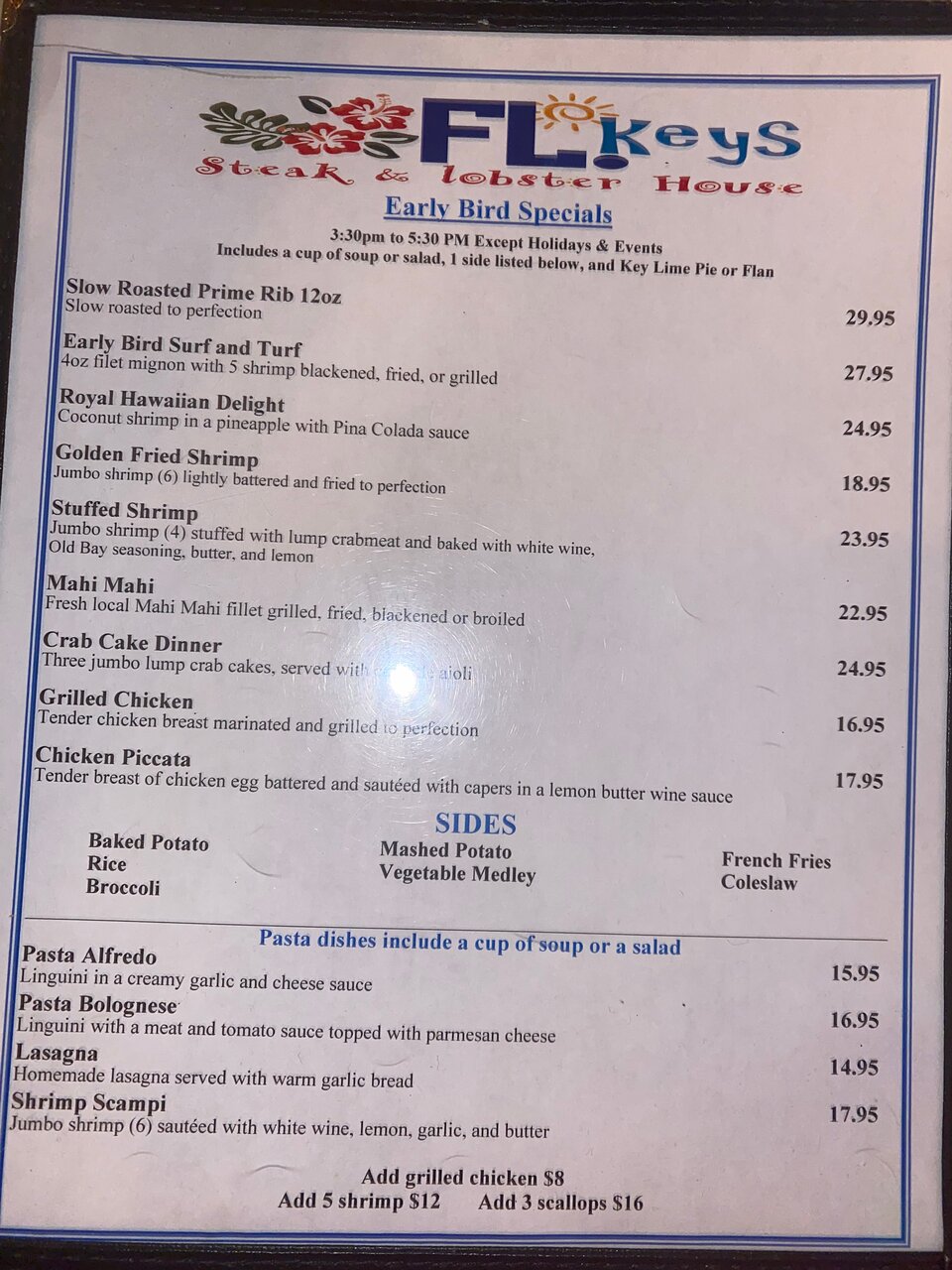 Florida Keys Steak and Lobster House menu photo