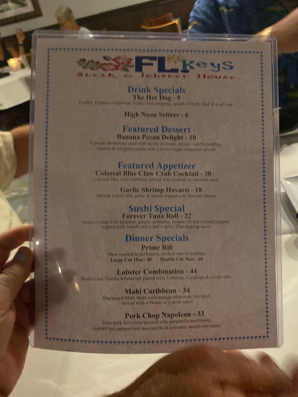 Florida Keys Steak and Lobster House menu photo
