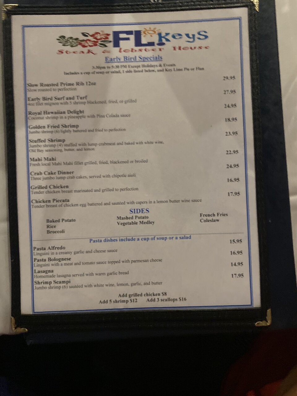 Florida Keys Steak and Lobster House menu photo