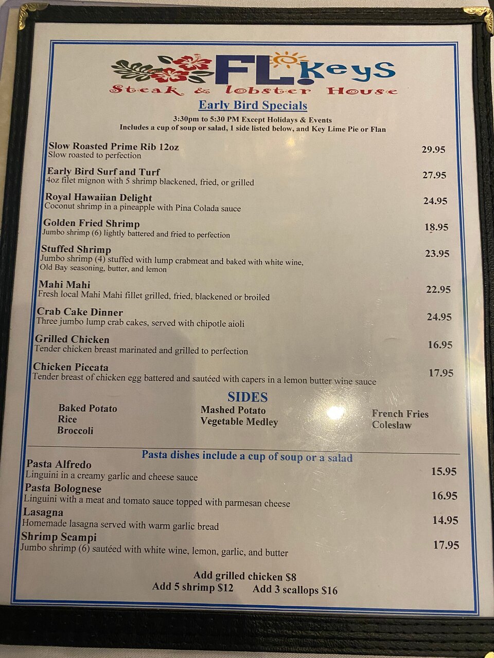 Florida Keys Steak and Lobster House menu photo
