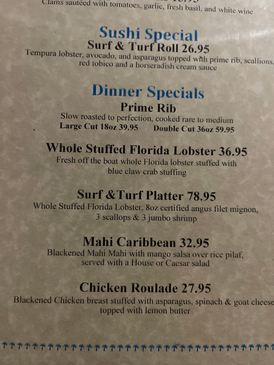 Florida Keys Steak and Lobster House menu photo