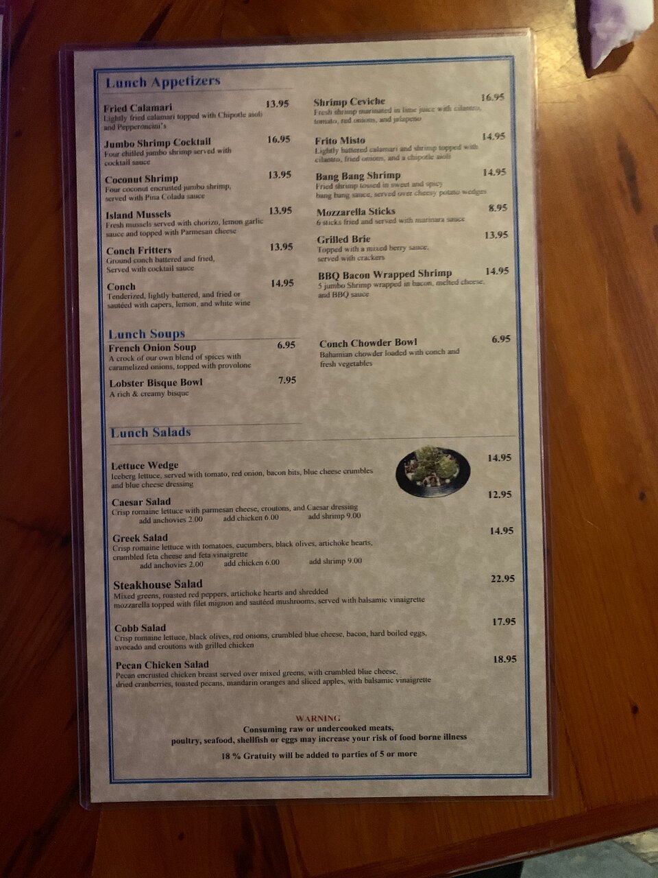 Florida Keys Steak and Lobster House menu photo