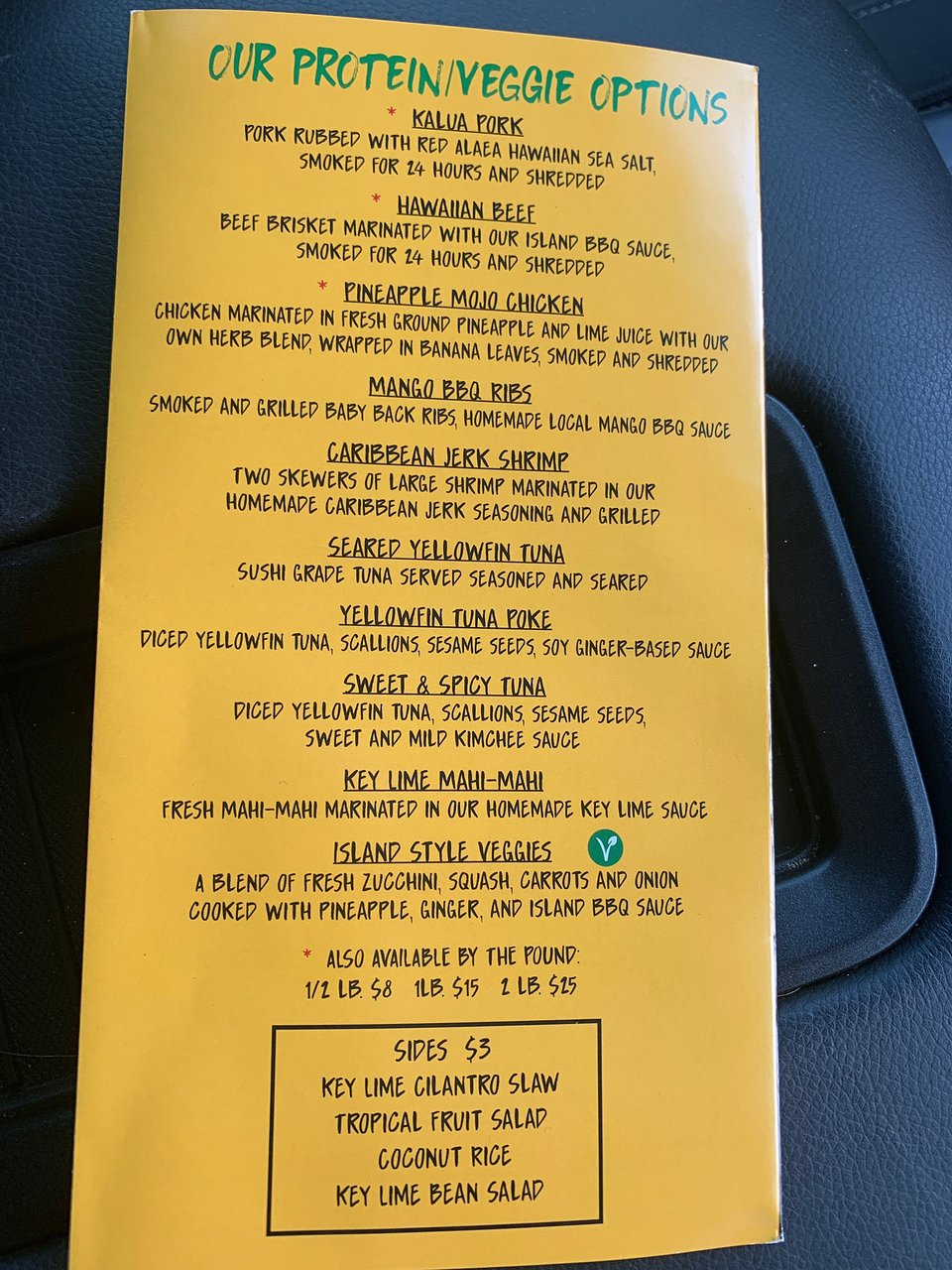 Irie Island Eats menu photo