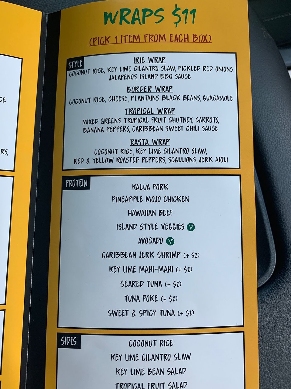 Irie Island Eats menu photo