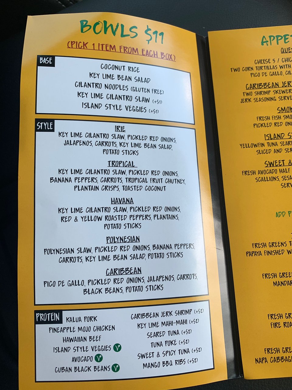 Irie Island Eats menu photo