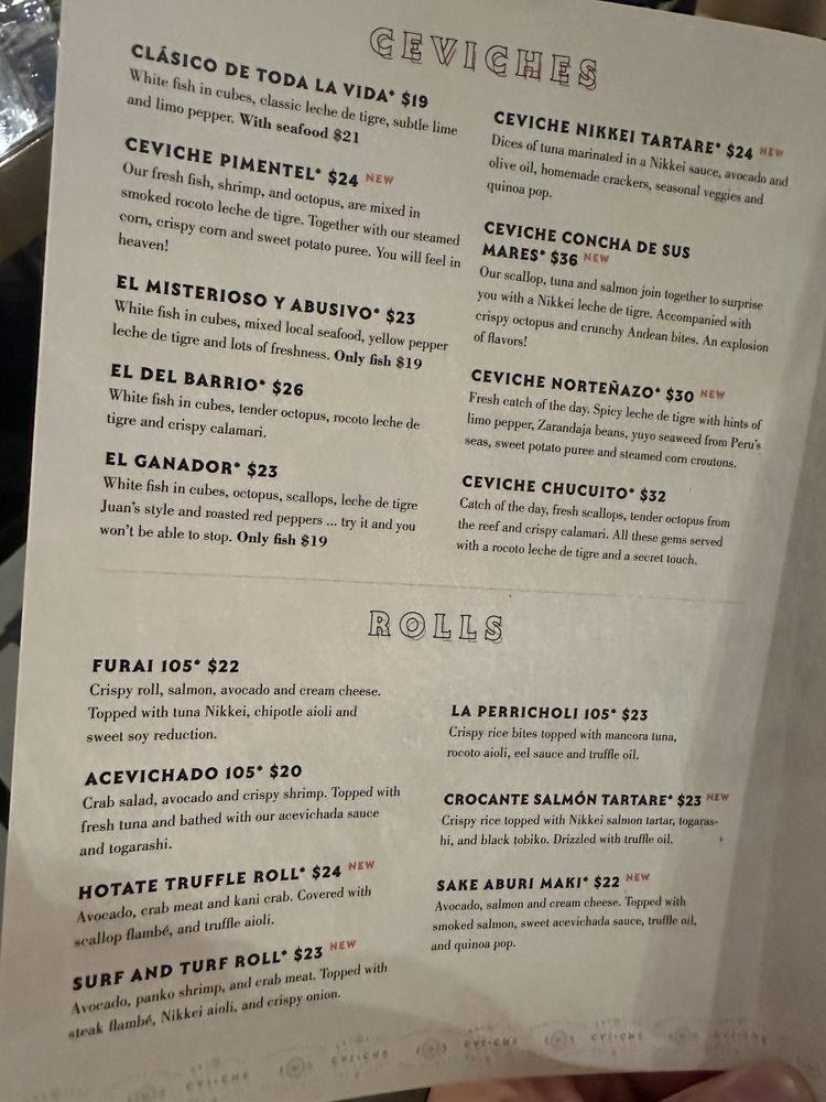 Menu (December 2023)