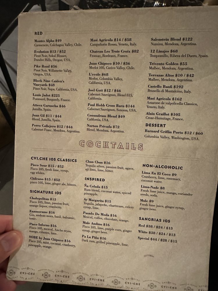 Menu (December 2023)