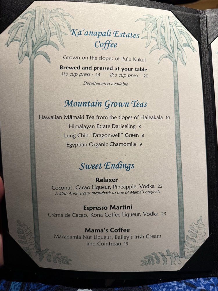Dessert and coffee